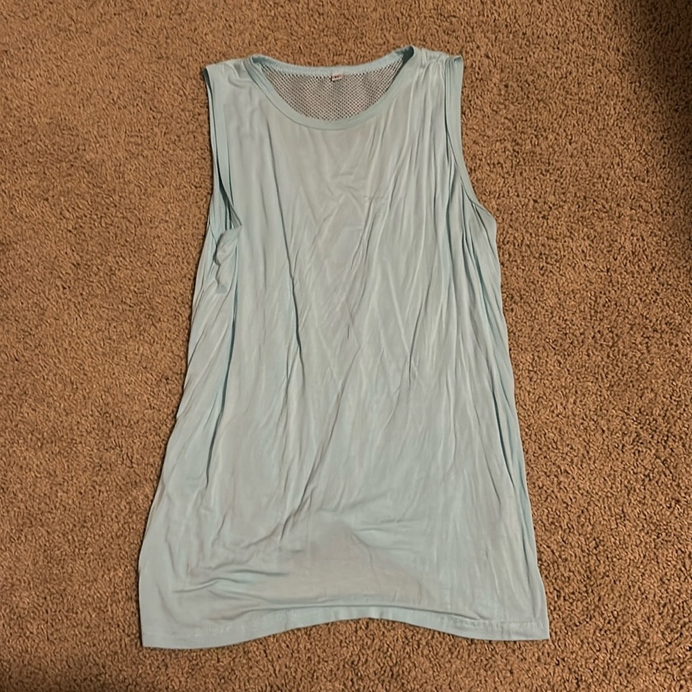 Light blue athletic tank top